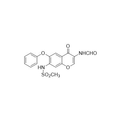 N-(3-Formamido-4-oxo-6-phenoxy-4H-chromen-7-yl)metansulfonamit N-[7-(Metansulfonamido)-4-oxo-6-phenoxy-4H-chromen-3-yl]formamit